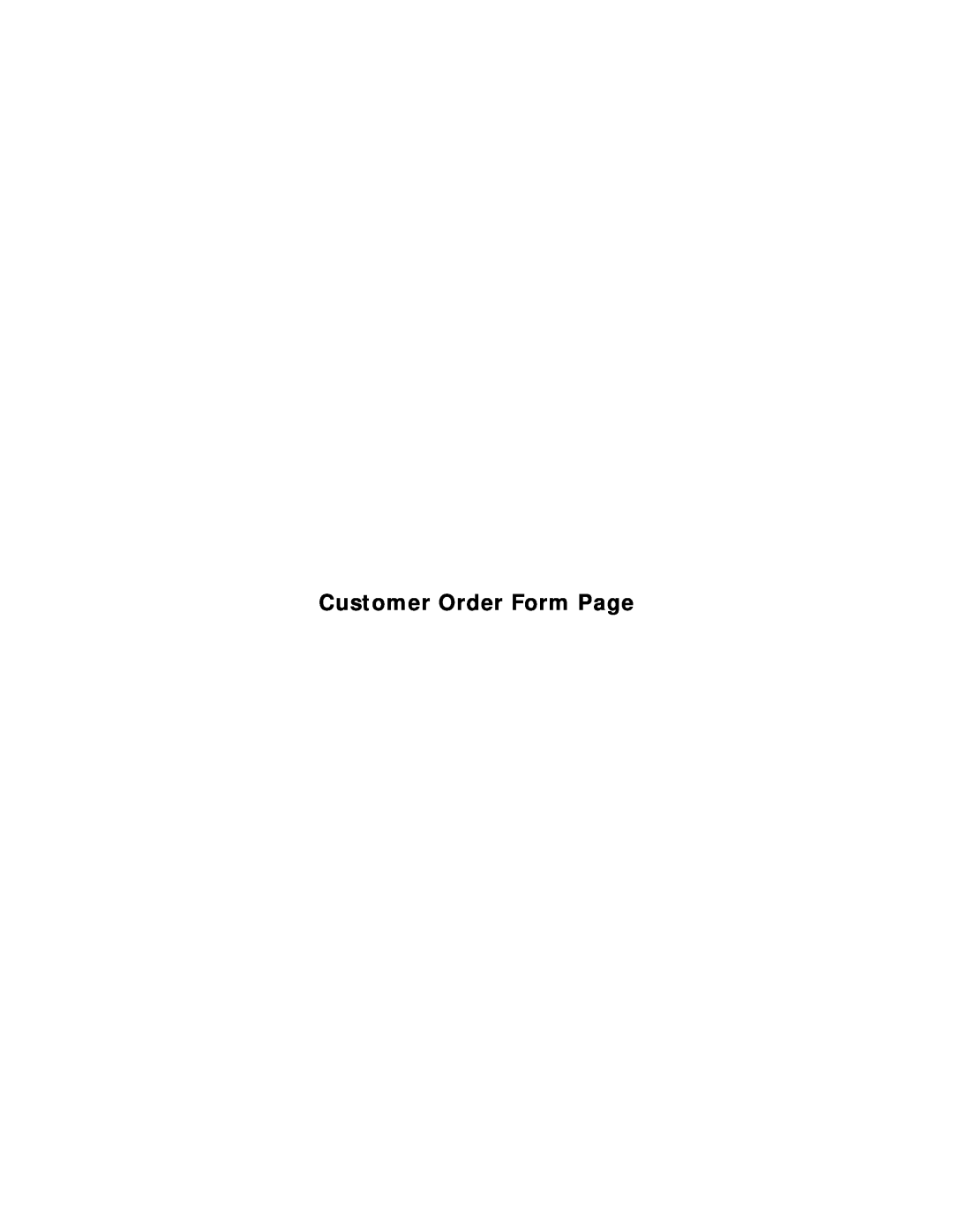 GE 71937, 106766 warranty Customer Order Form Page 