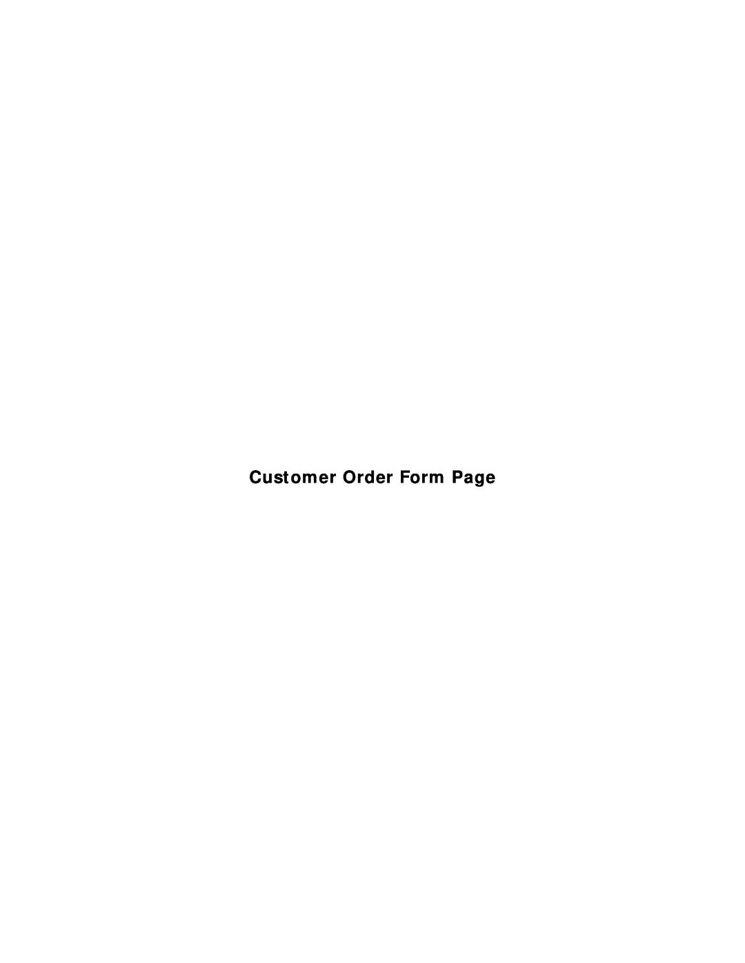 GE 106766, 71937 warranty Customer Order Form Page 