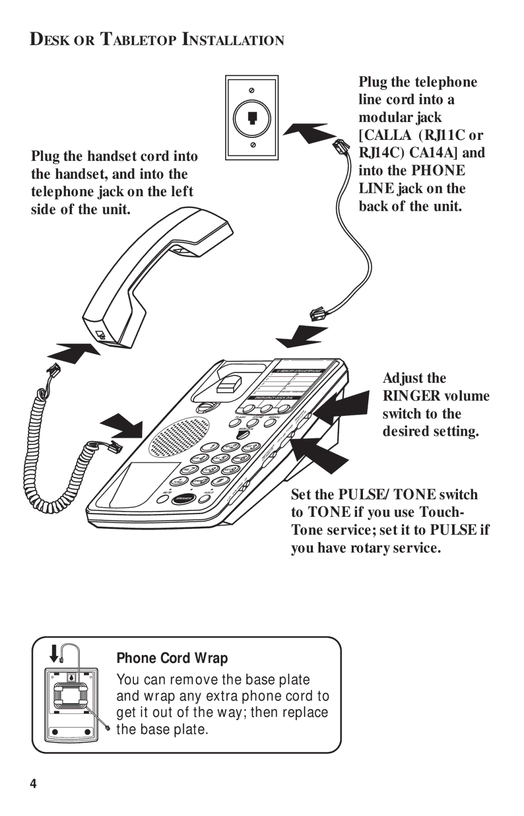 GE 15-Feb manual Desk or Tabletop Installation 