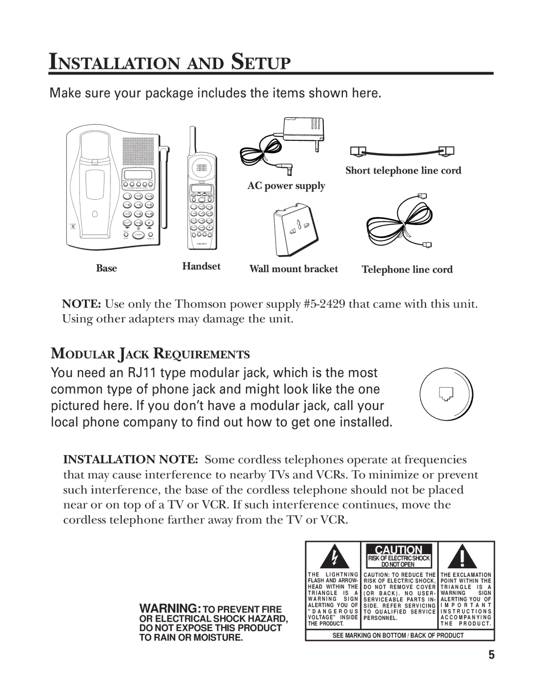 GE 15362520 manual Installation and Setup, Make sure your package includes the items shown here 