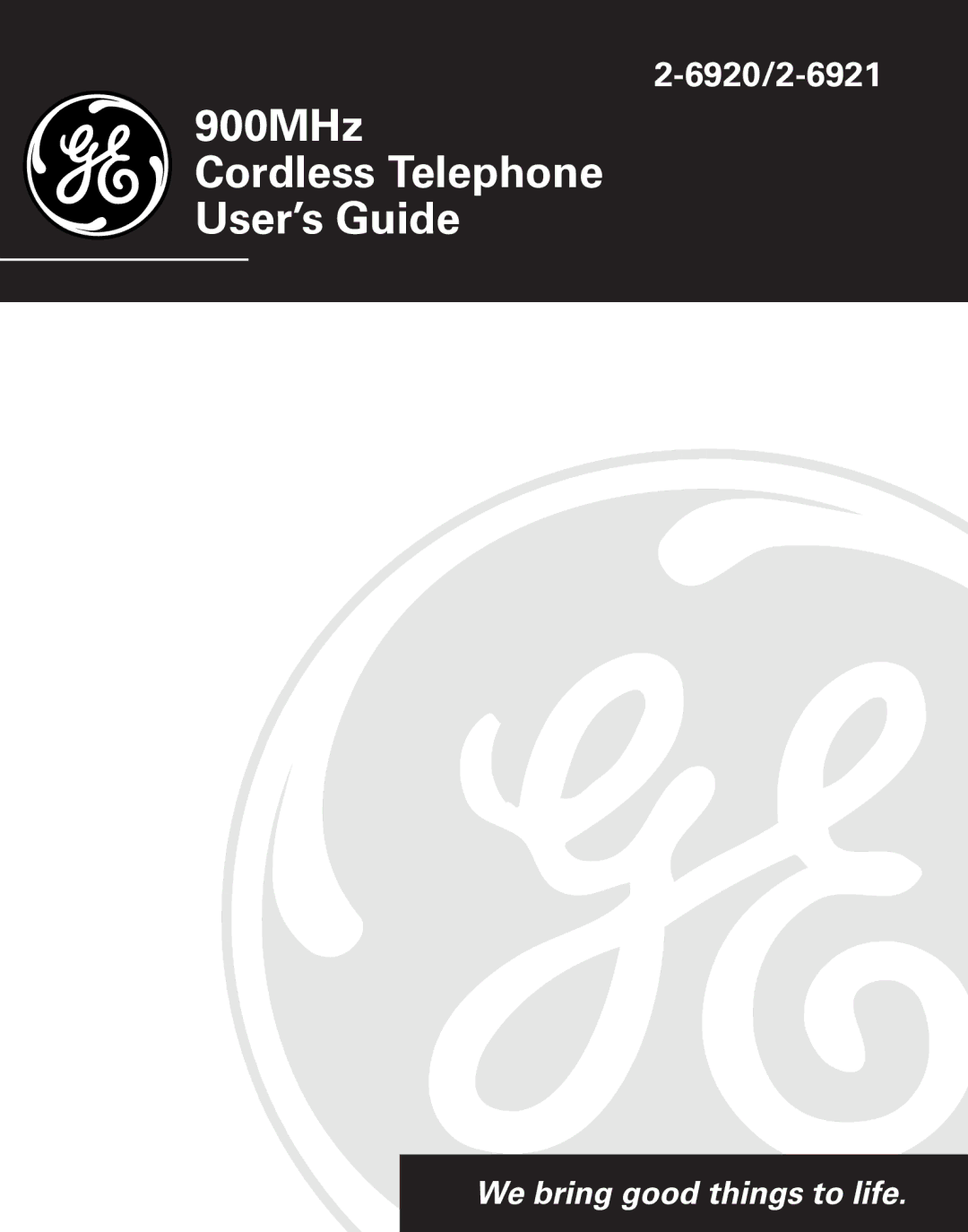 GE 15432970 manual 900MHz 