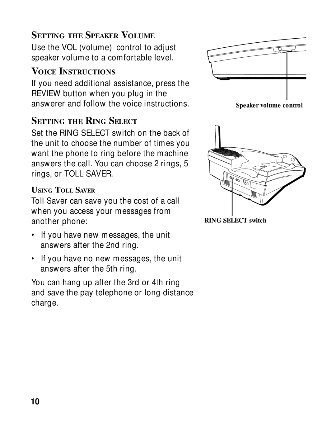 GE 15433020 manual Setting the Speaker Volume 