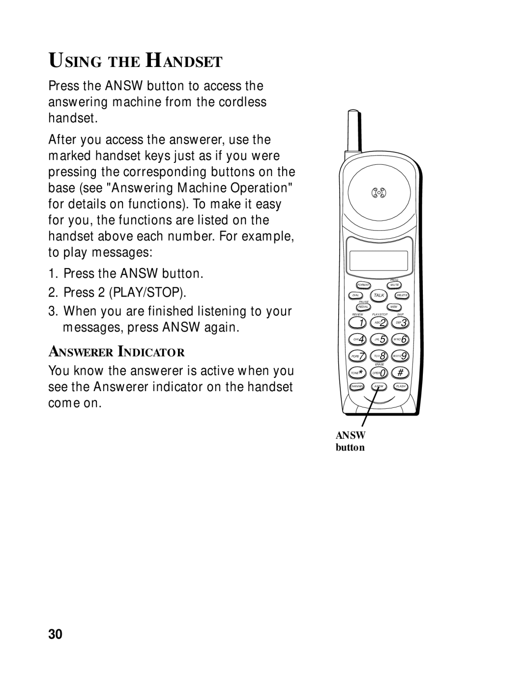 GE 15433020 manual Using the Handset 