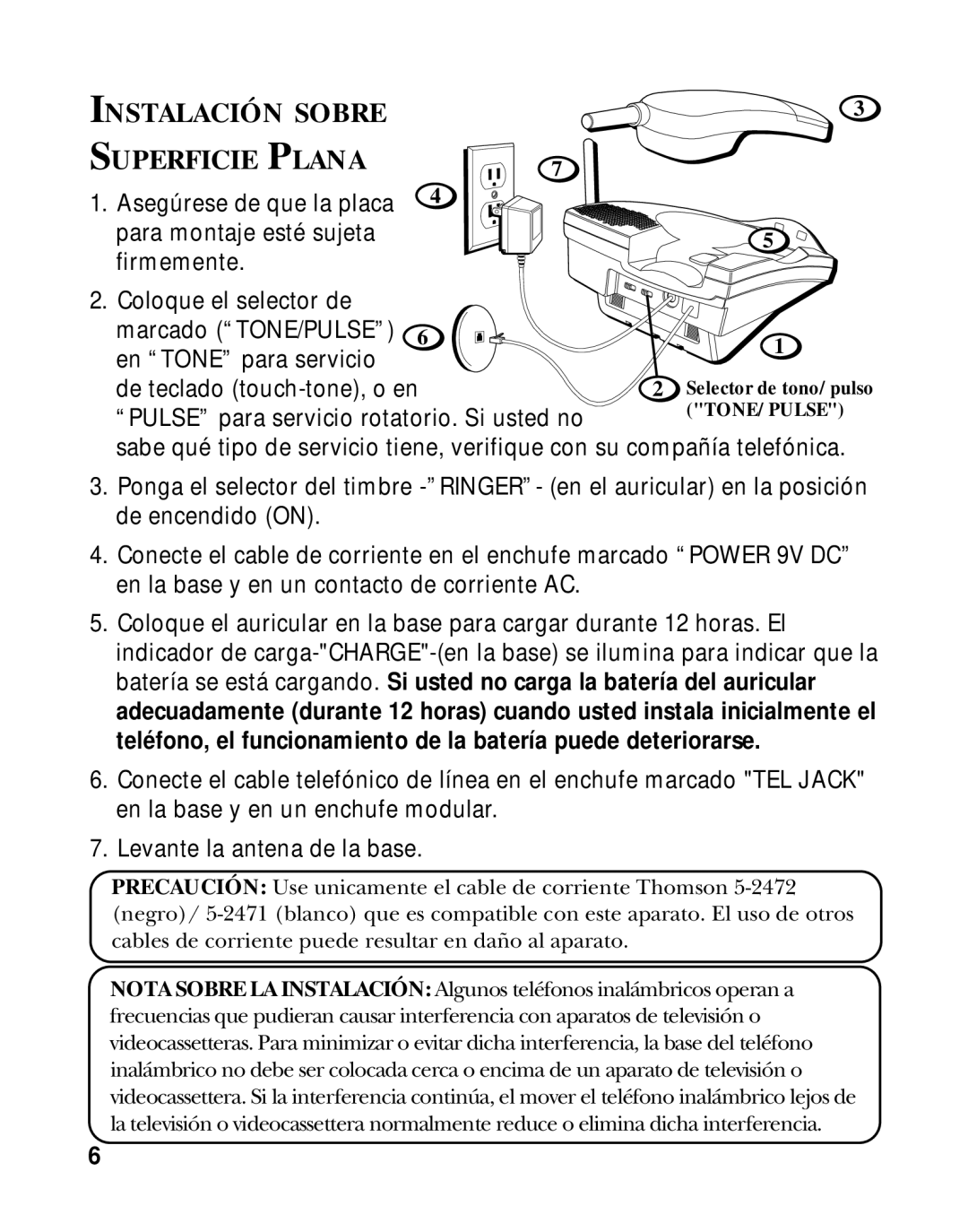 GE 15433020 manual Instalación Sobre Superficie Plana, Asegúrese de que la placa Para montaje esté sujeta 