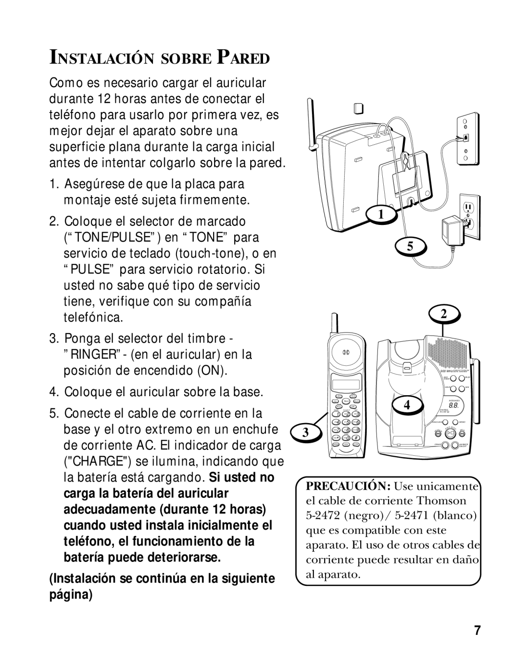 GE 15433020 manual Instalación Sobre Pared, Instalación se continúa en la siguiente página 