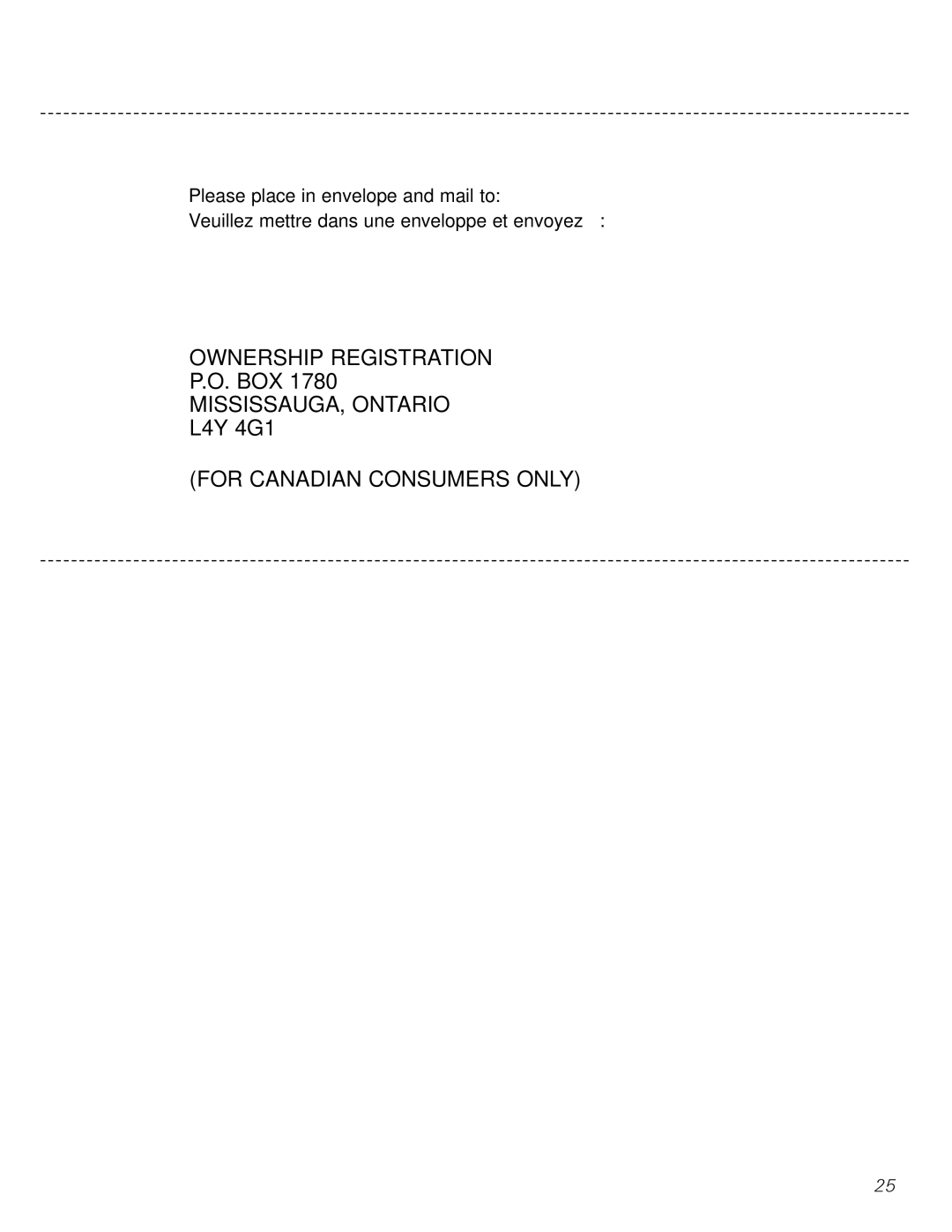 GE 16, 17, 18 operating instructions Ownership Registration 