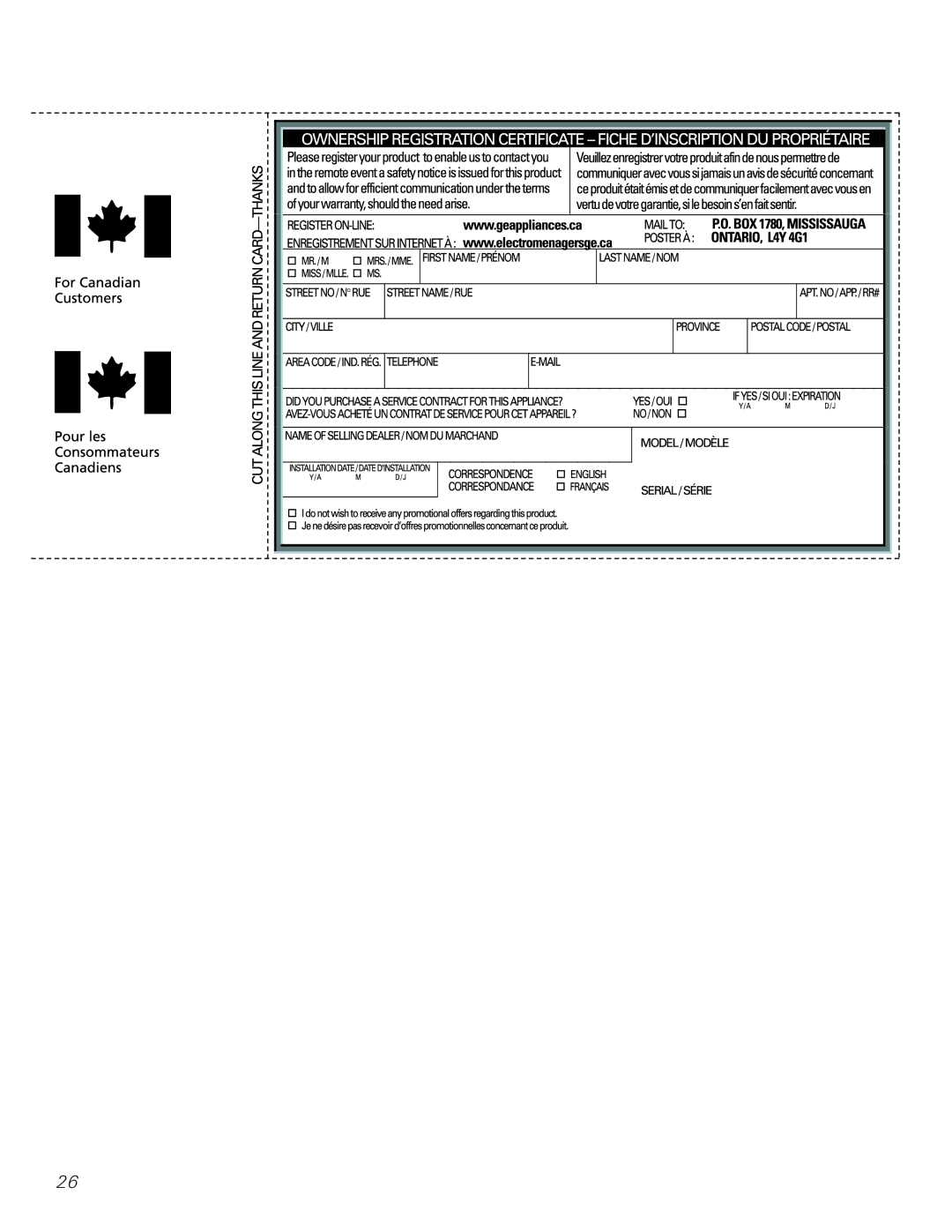 GE 16, 17, 18 operating instructions 