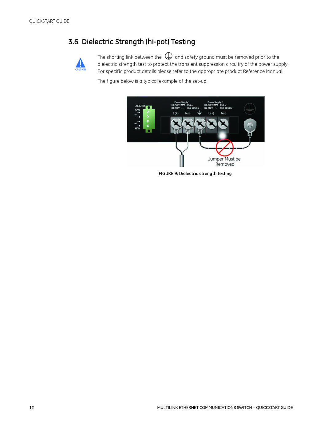 GE 1601-9026-A3 quick start Dielectric Strength hi-pot Testing, Figure below is a typical example of the set-up 