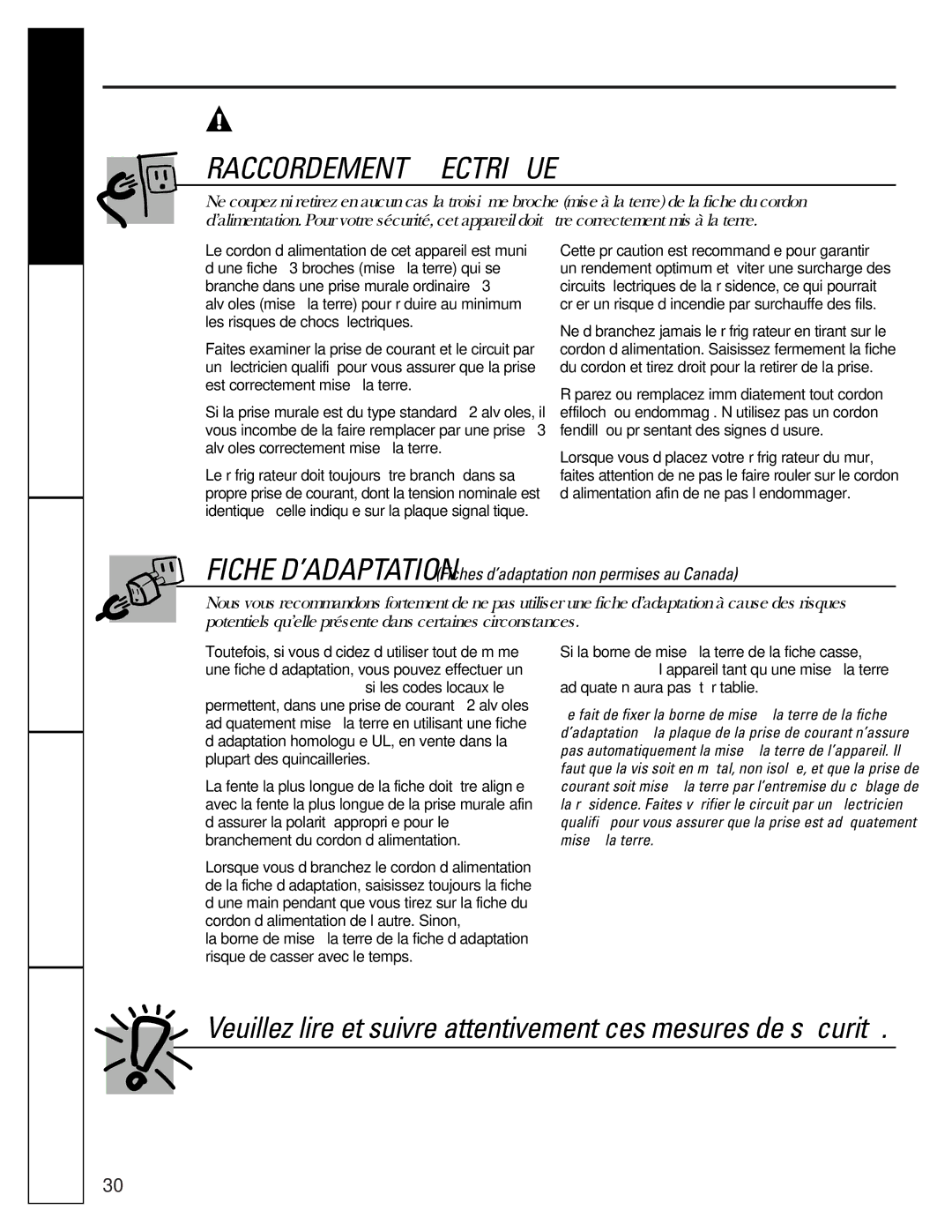 GE 16207744P008 owner manual Conseils de dépannage, Service à la clientèle 