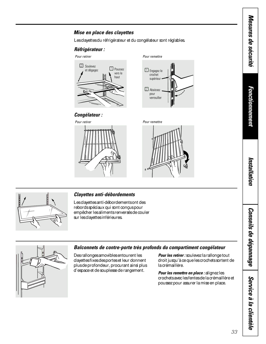 GE 16207744P008 owner manual Sécurité, Mesures de 