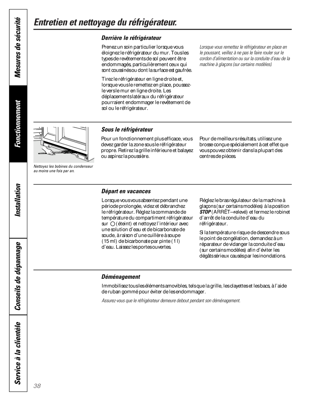 GE 16207744P008 owner manual Service à la clientèle Conseils de, Mesures de 