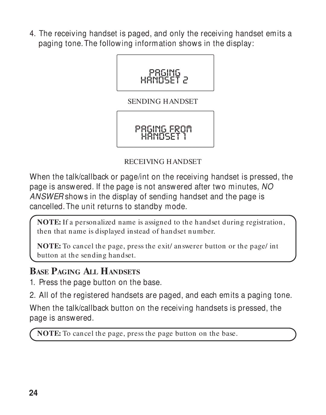 GE 16223870 manual Paging Handset, Paging from Handset 