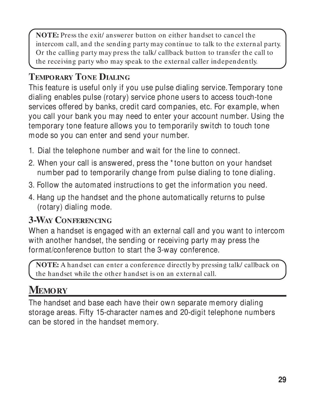 GE 16223870 manual Memory 