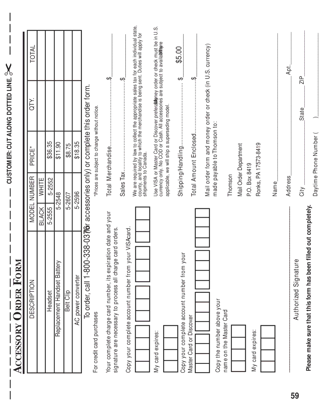 GE 16223870 manual Orderform 