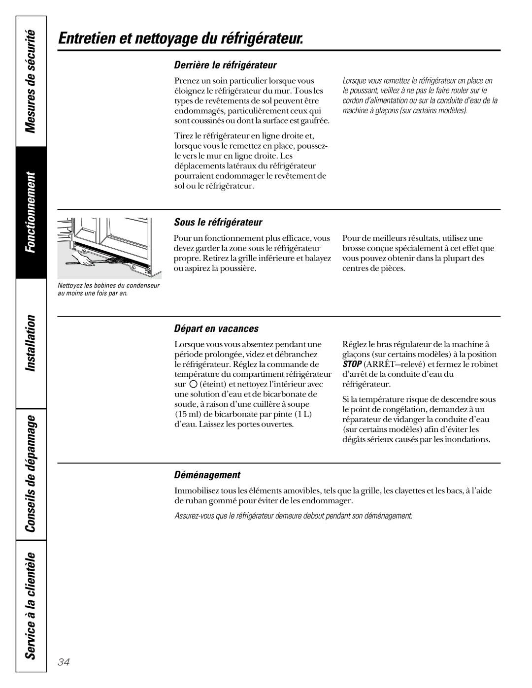 GE 162D6733P007 owner manual Sécurité, Mesures de 