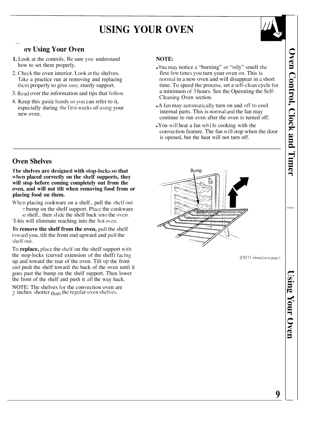 GE 164D2966P126 warranty Re Using Your Oven, Oven Shelves 