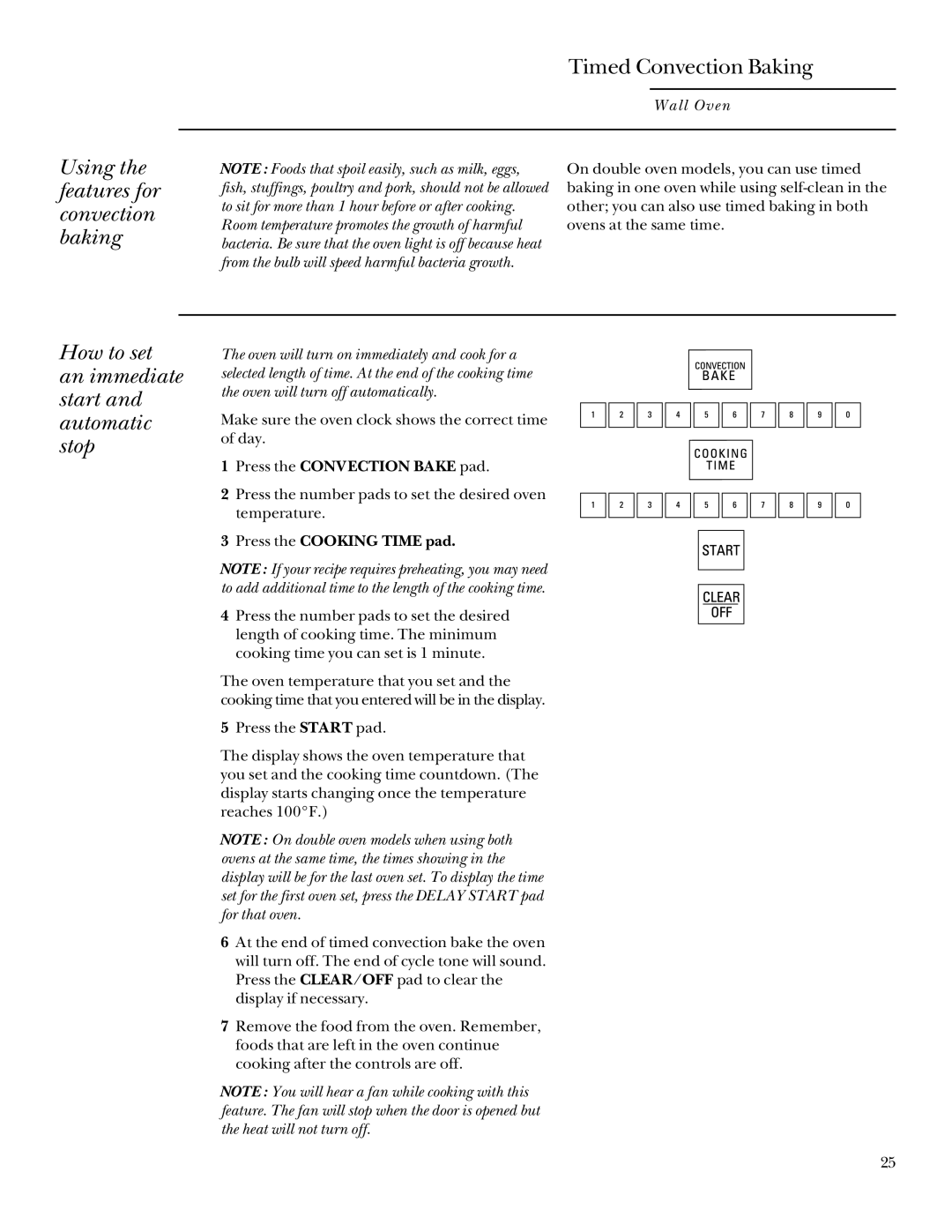 GE 164D3333P095 manual How to set an immediate start and automatic stop 