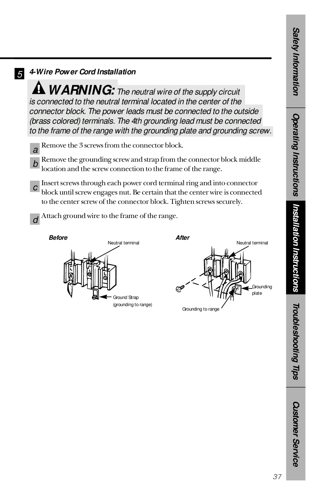 GE 164D3333P150 owner manual Before After 