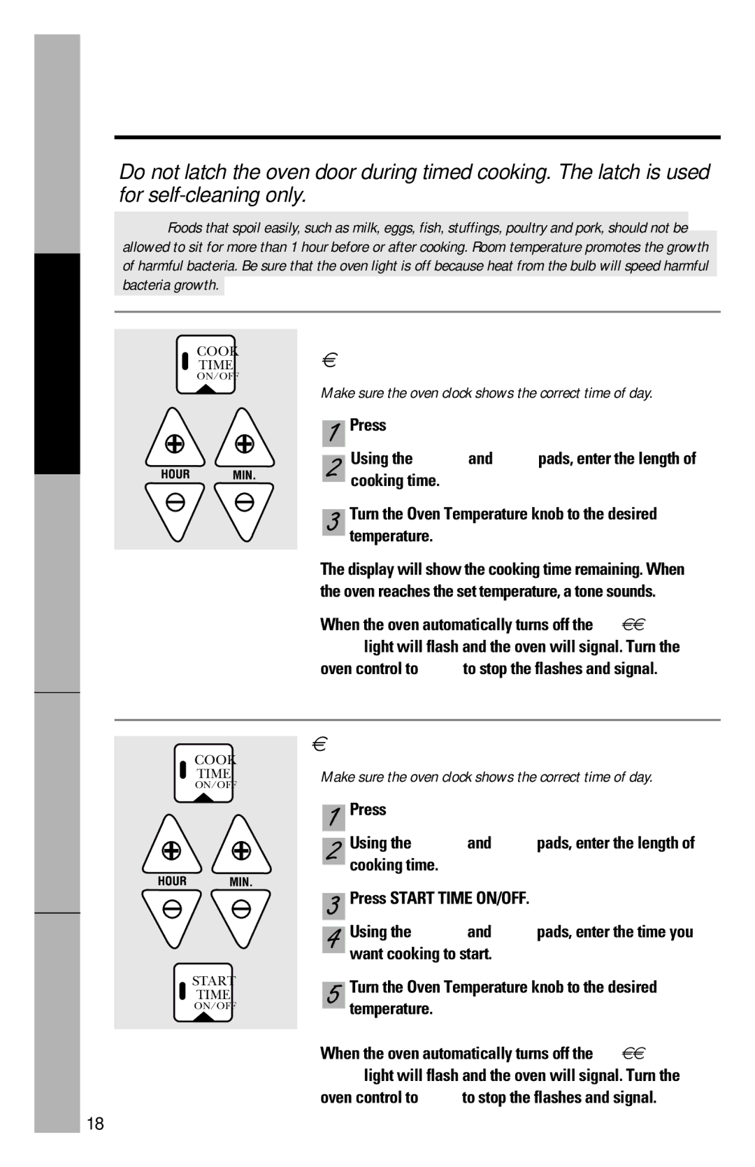 GE 164D3333P172 Automatic Stop, How to Set an Immediate Start, Make sure the oven clock shows the correct time of day 