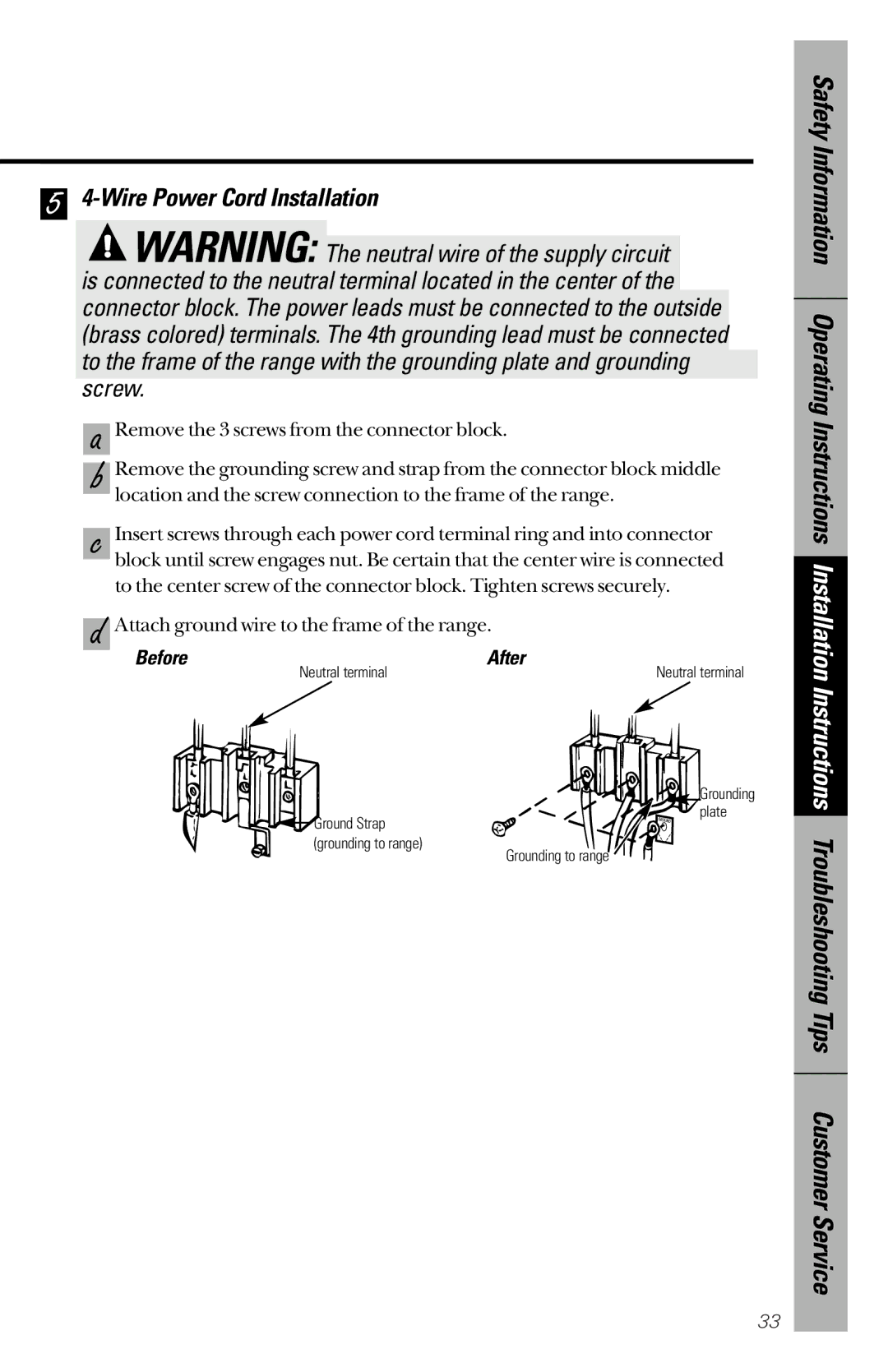 GE 164D3333P172 owner manual Before After 