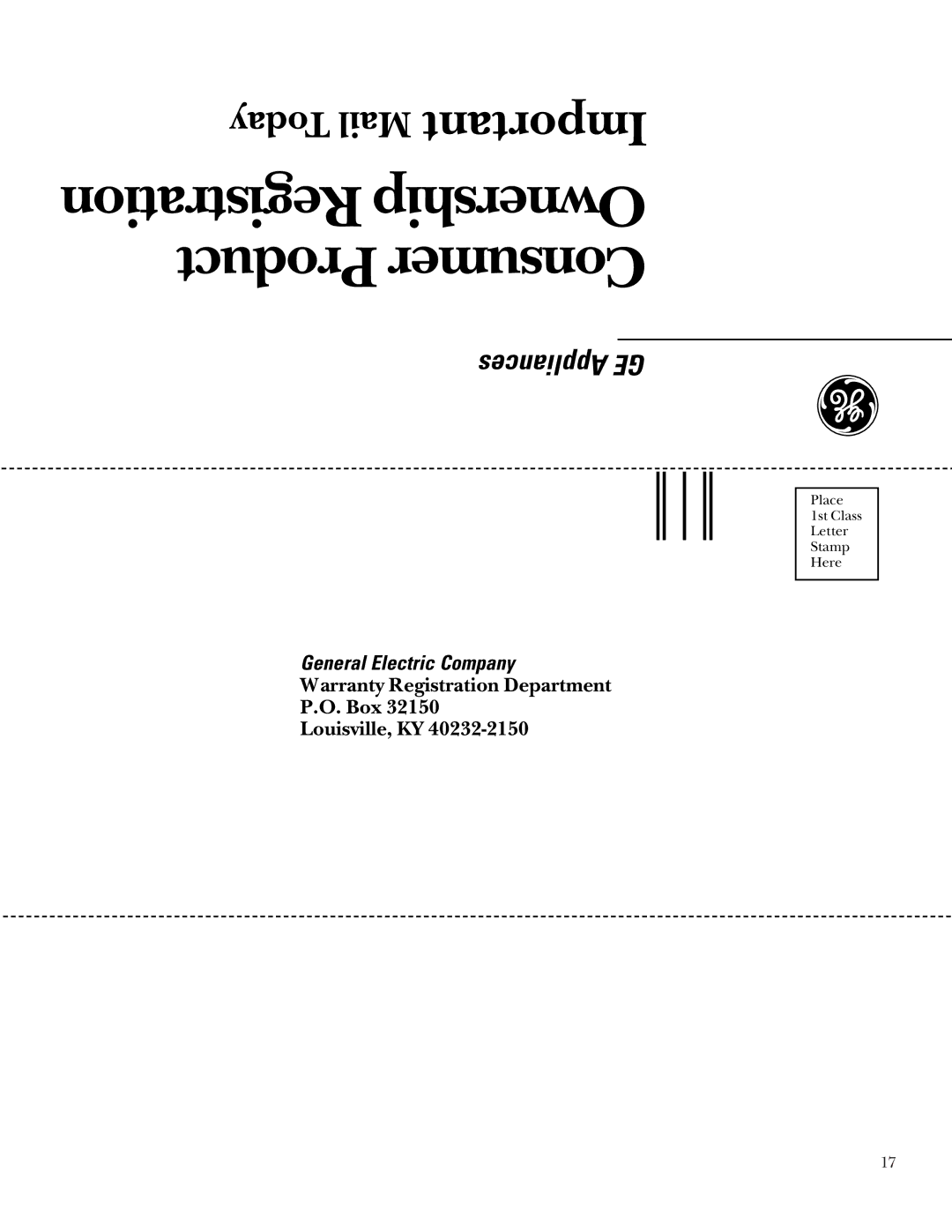 GE 164D3333P235 owner manual Registration Ownership Product Consumer 