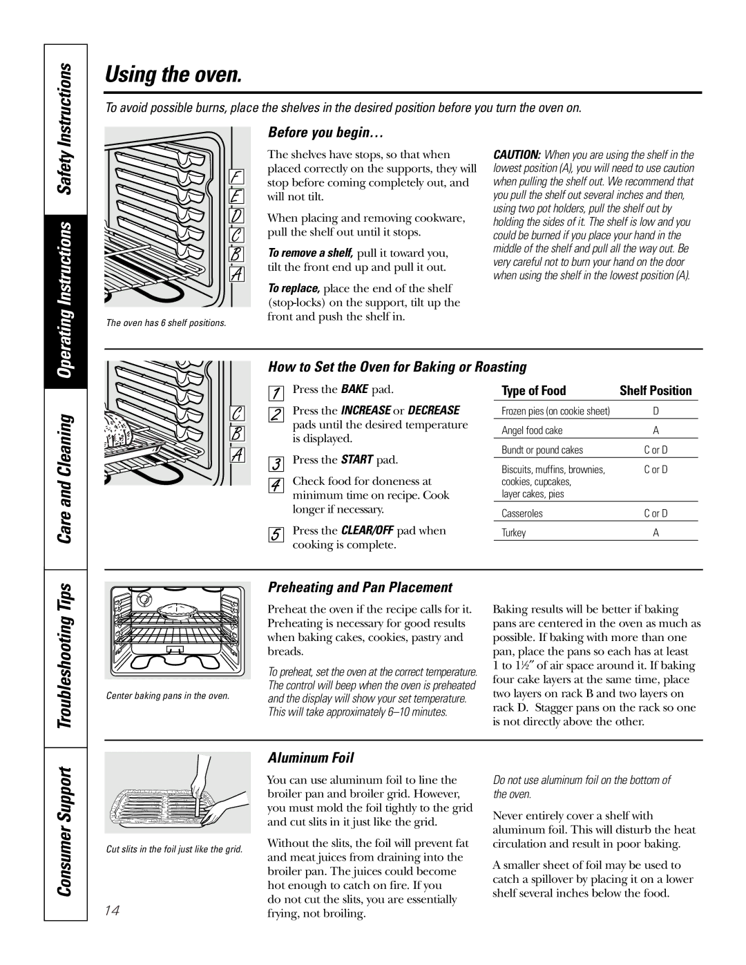 GE 164D4290P076 owner manual Care and Cleaning, Tips, Troubleshooting, Before you begin…, Aluminum Foil 