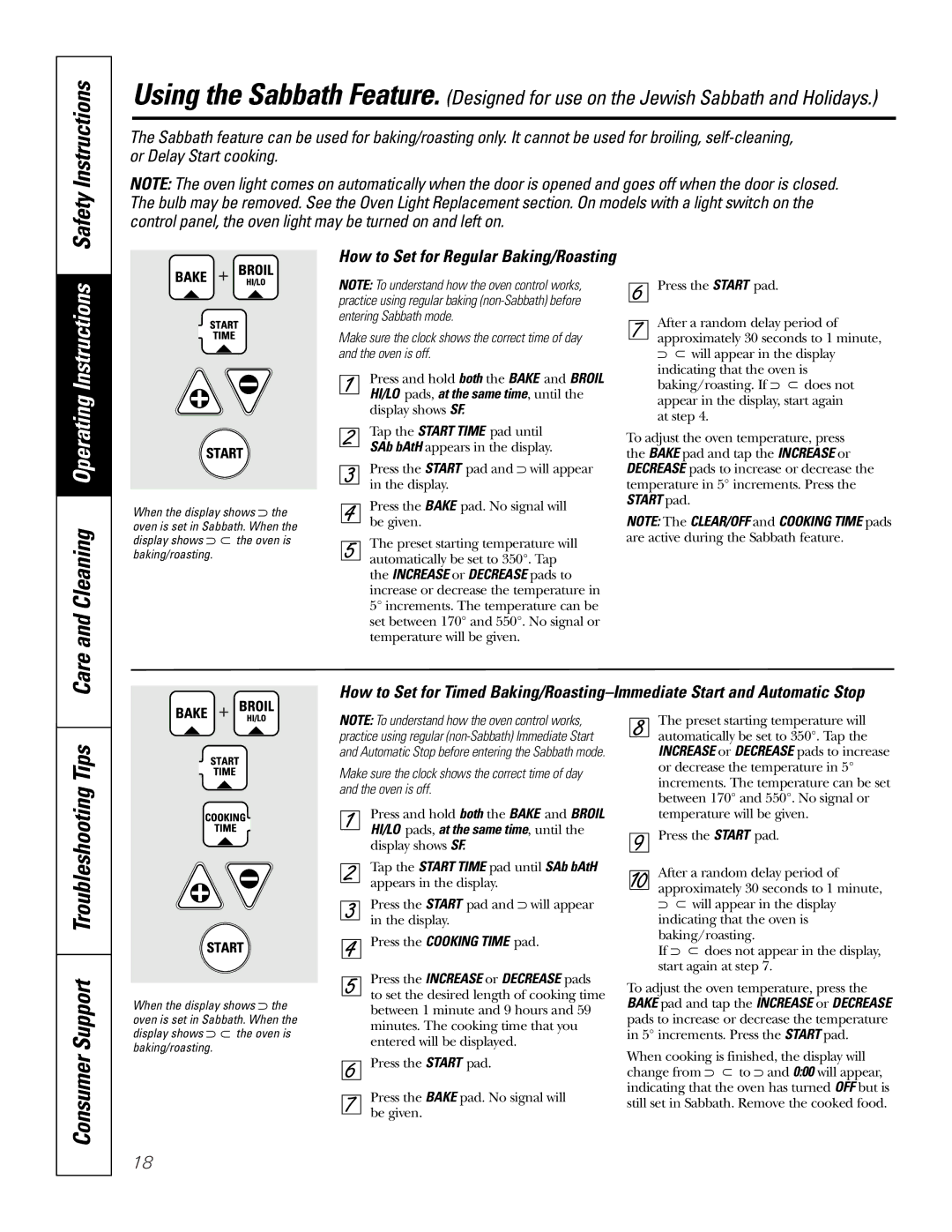 GE 164D4290P076 owner manual Consumer Support Troubleshooting Tips, How to Set for Regular Baking/Roasting 