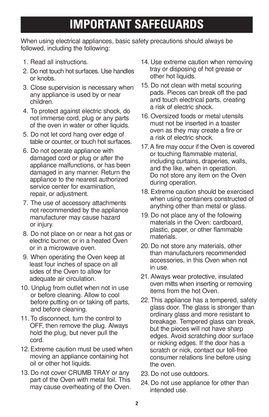 GE 168947 manual Important Safeguards 