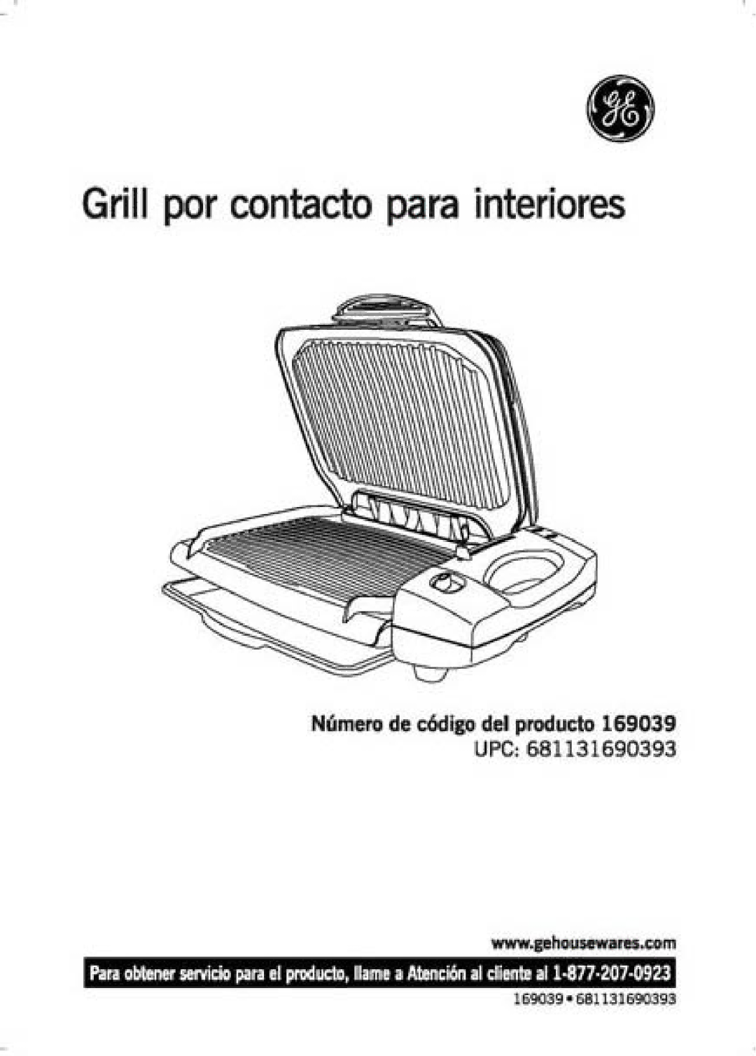 GE 169039 manual 