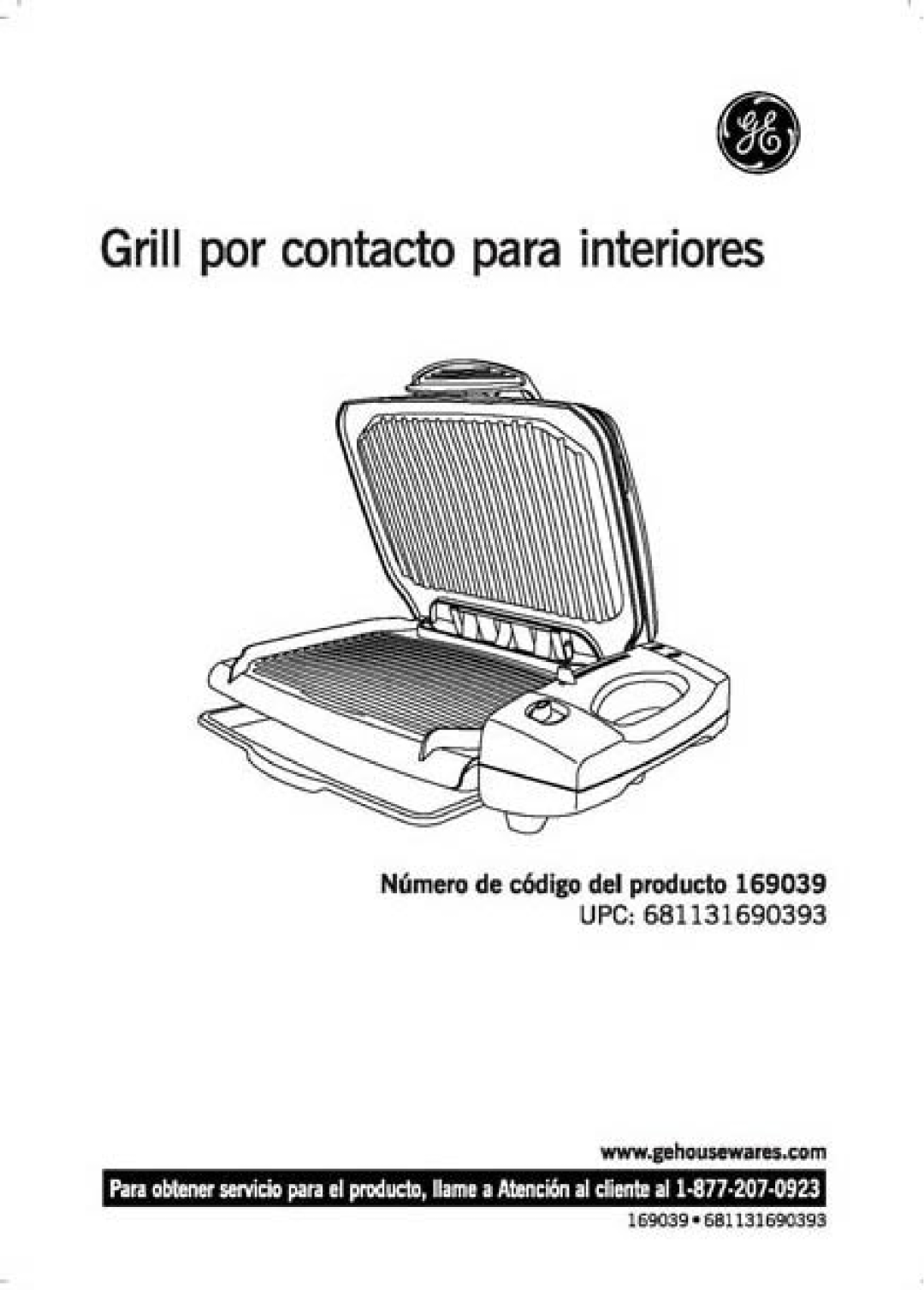 GE 169039 manual 