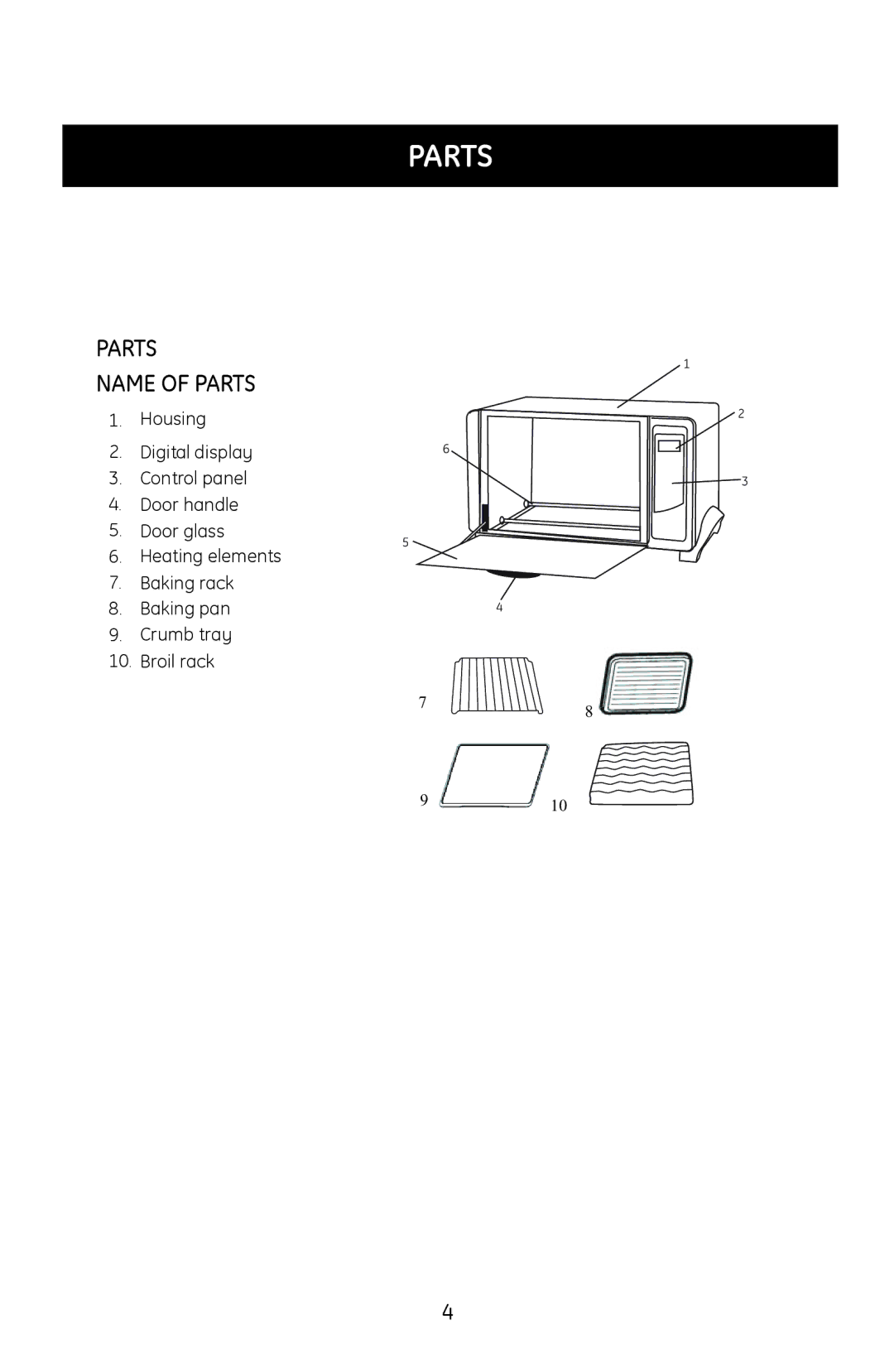 GE 0681131691574 manual Parts 