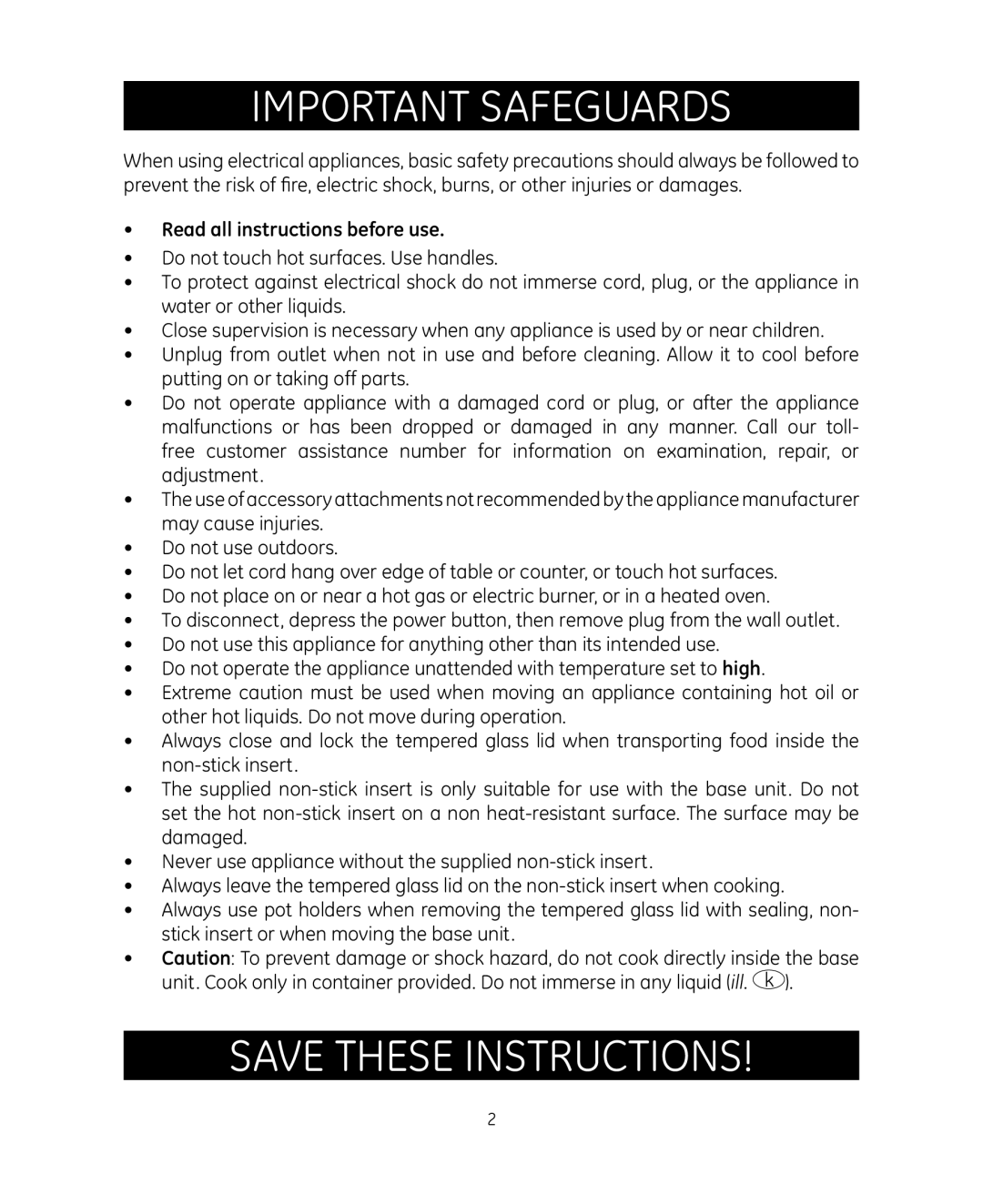 GE 681131692007 manual Important Safeguards 