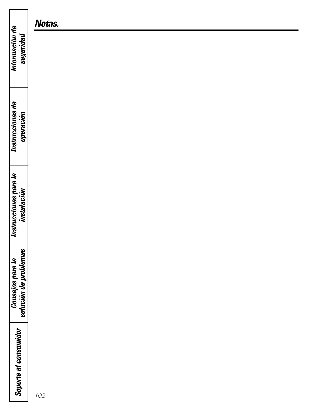 GE 18, 19 operating instructions 102 