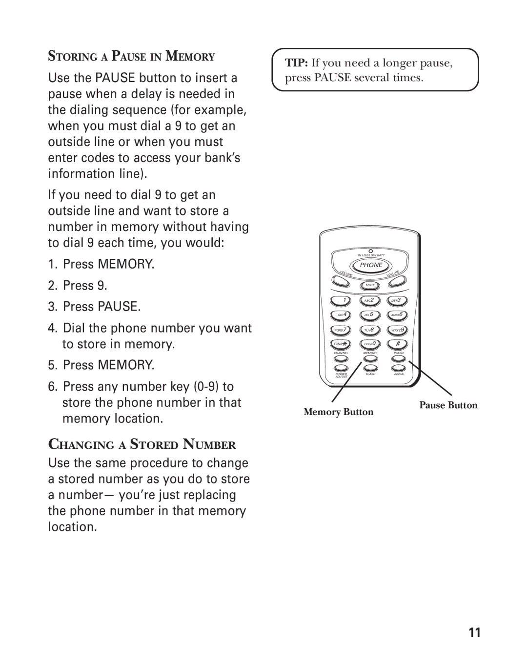 GE 17-Feb, 18-Feb manual Store the phone number in that 