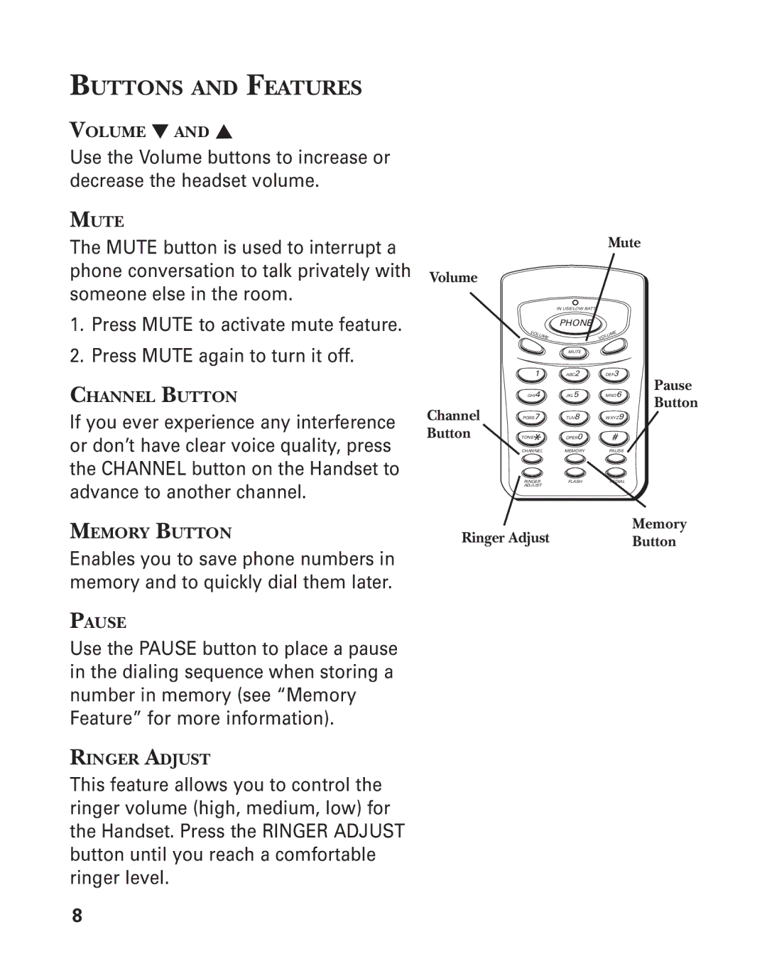 GE 18-Feb, 17-Feb manual Buttons and Features 