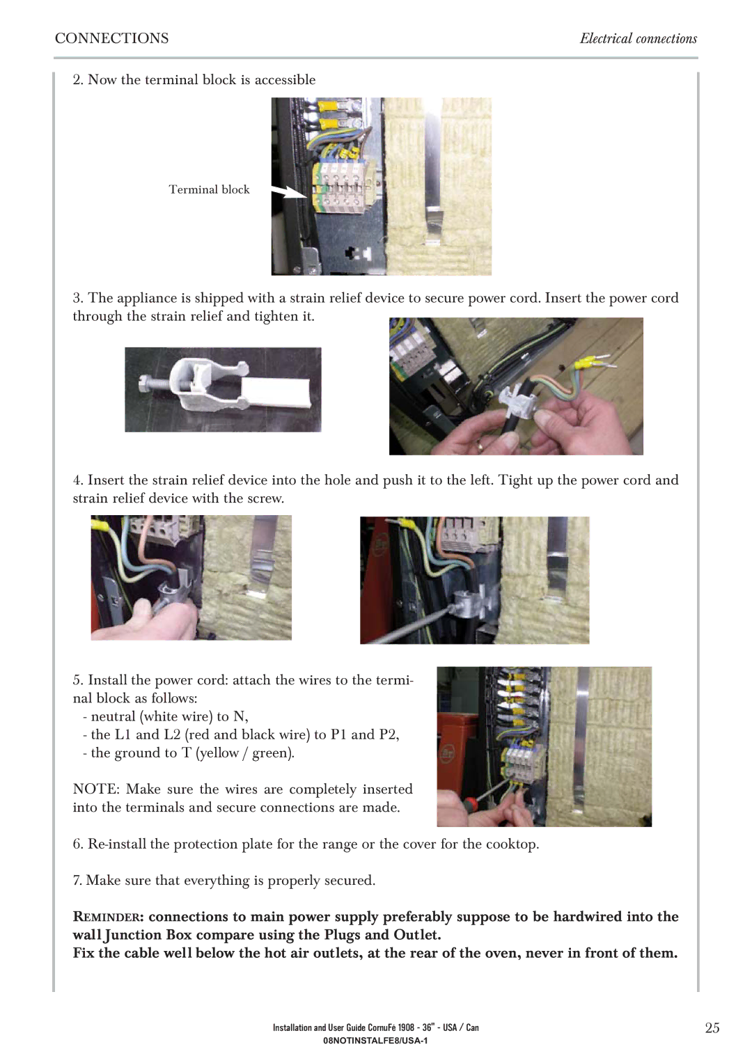 GE 1908 - 36 manual Now the terminal block is accessible 