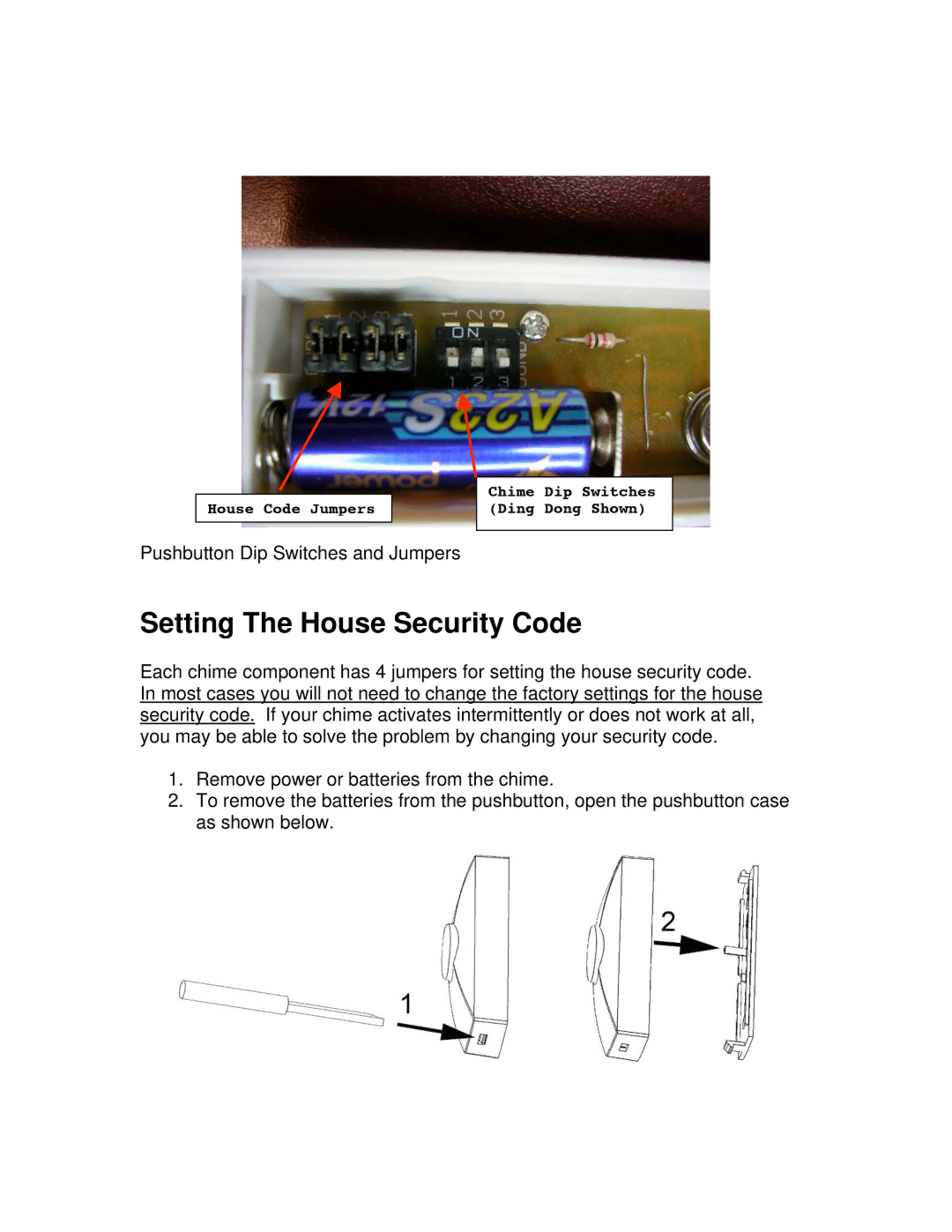 GE 19208 installation instructions Setting The House Security Code 