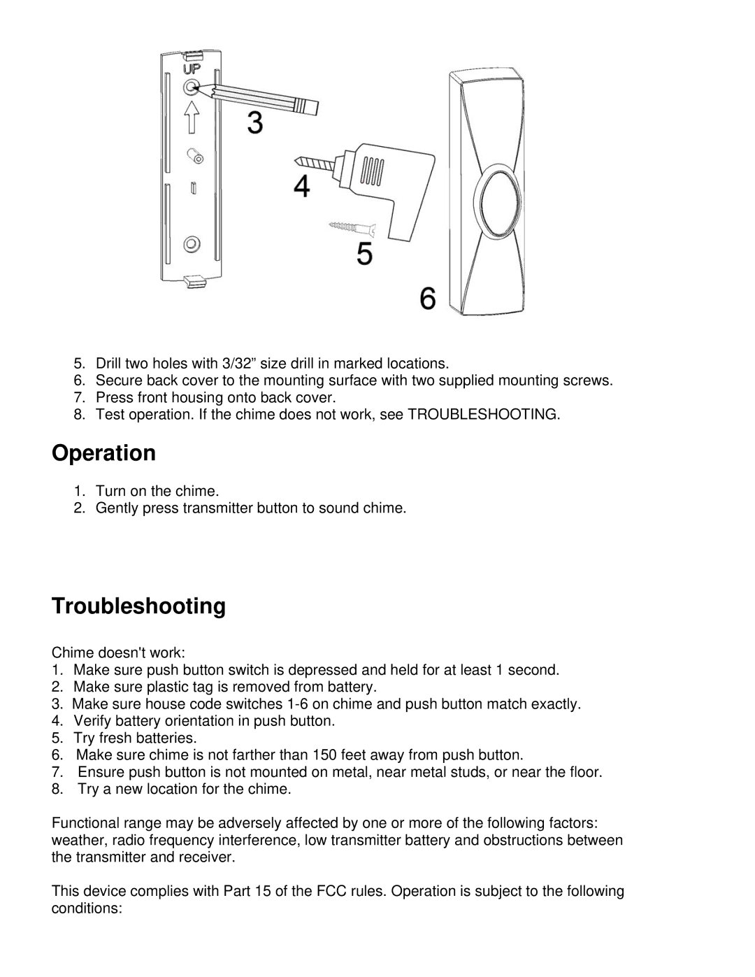 GE 19211, 19210 manual Operation, Troubleshooting 