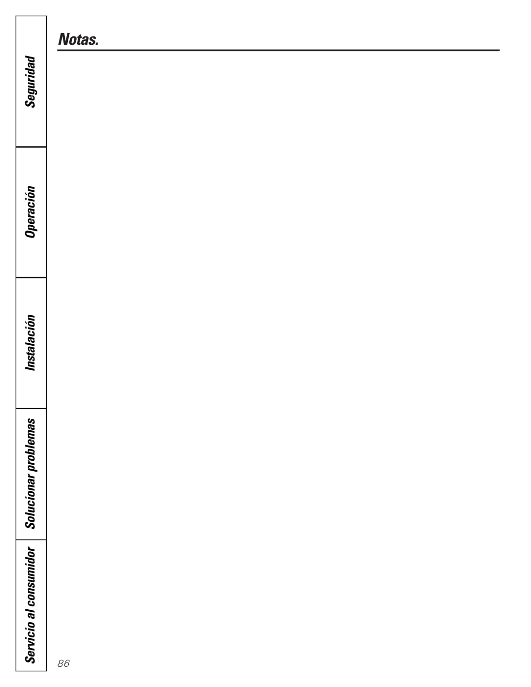 GE 197D3351P003 installation instructions Notas 