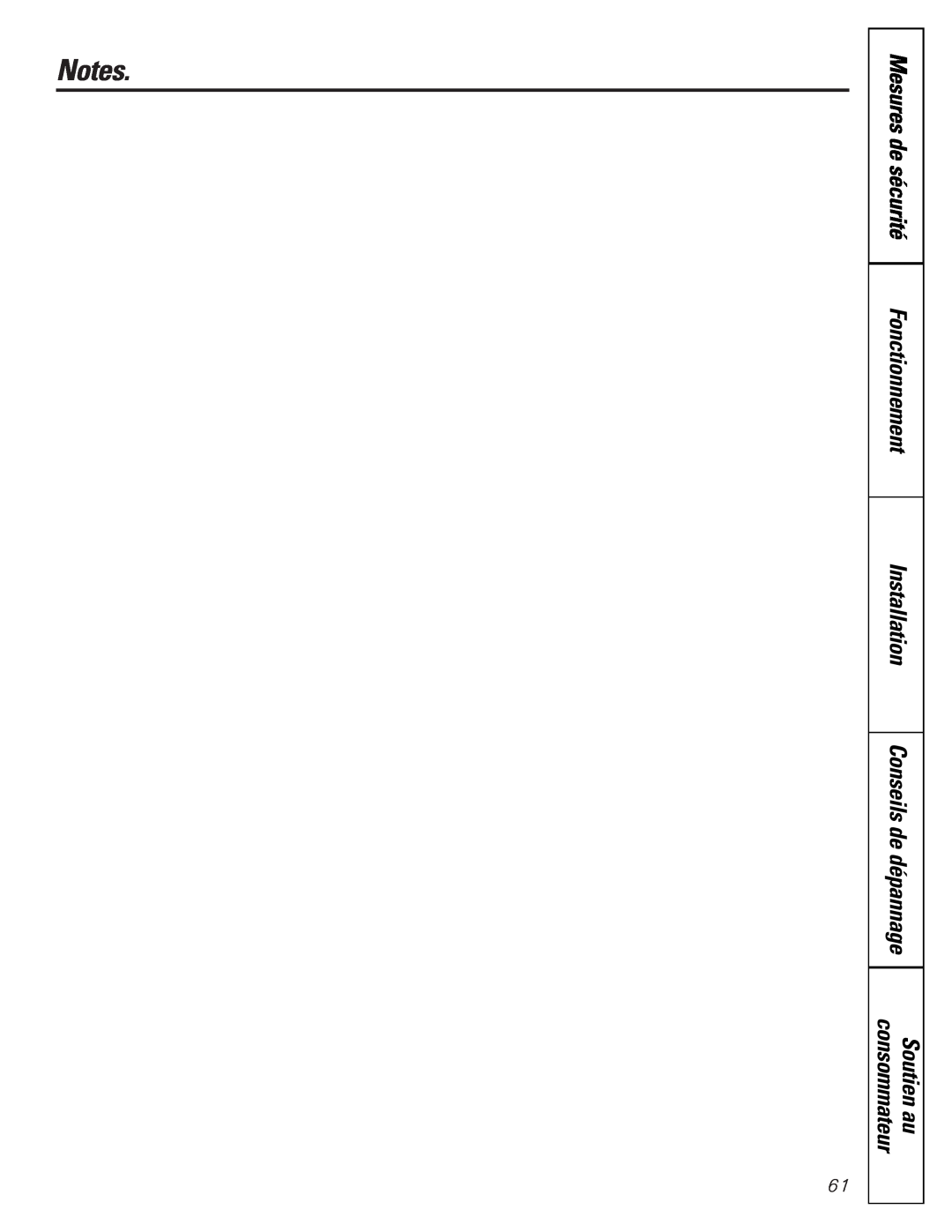 GE 197D3354P003 Soutien au consommateur, Mesures de sécurité, Fonctionnement, Installation, Conseils de dépannage 