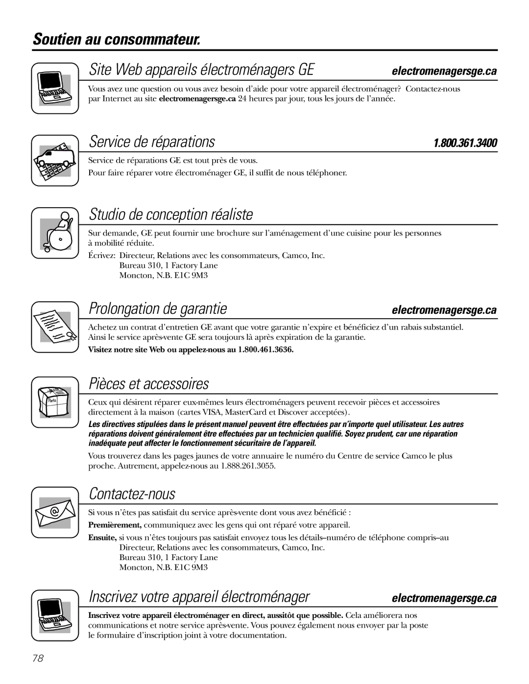 GE 197D4618P002 Service de réparations, Prolongation de garantie, Inscrivez votre appareil électroménager 