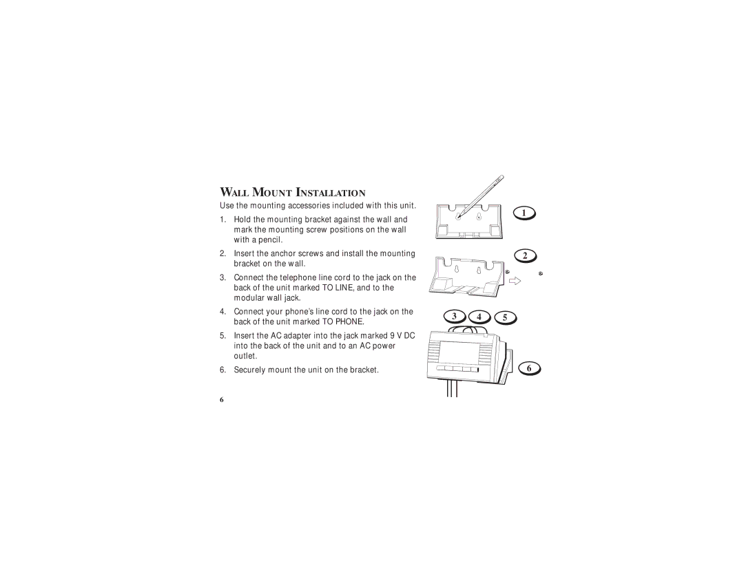 GE 2-9079, 347A8359-0001 manual Wall Mount Installation 