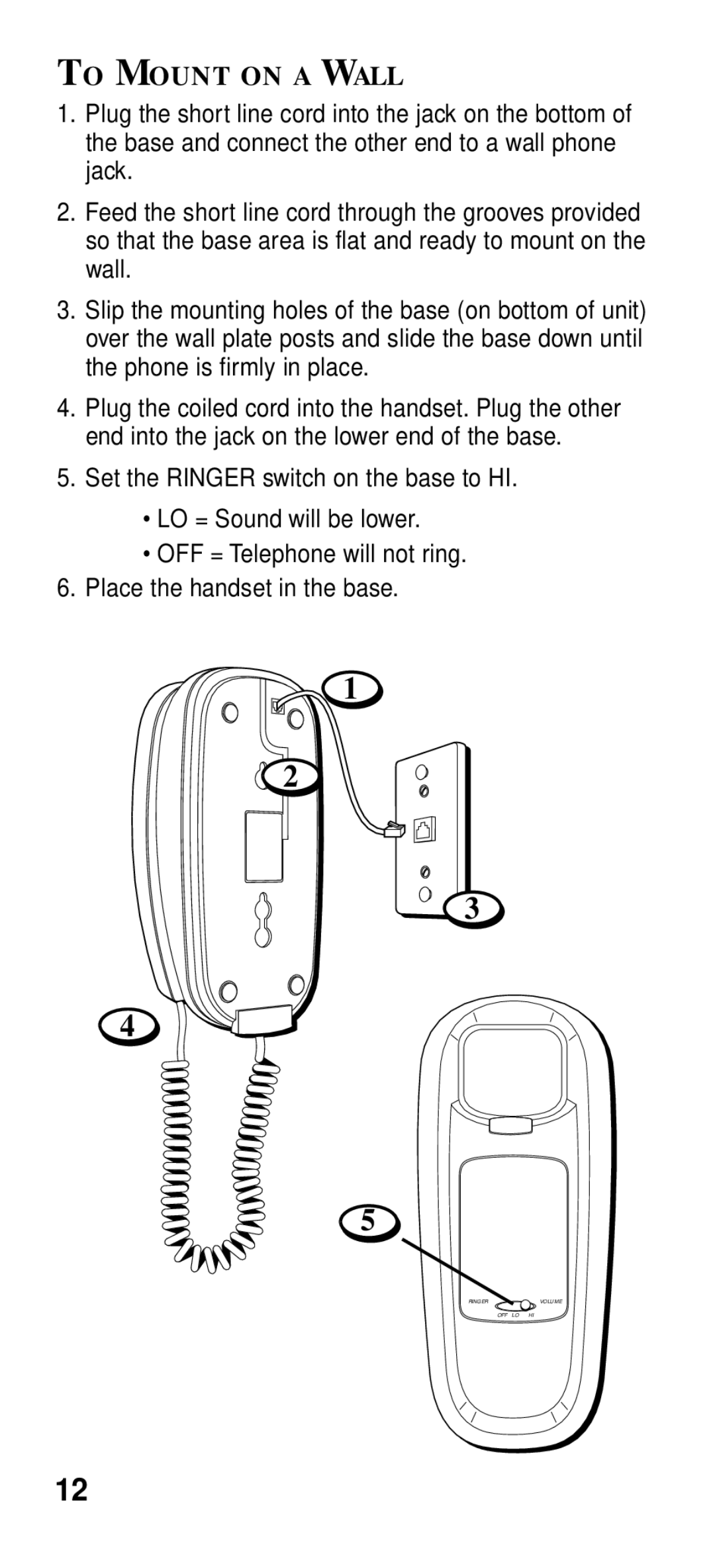 GE 2-9191 manual To Mount on a Wall 