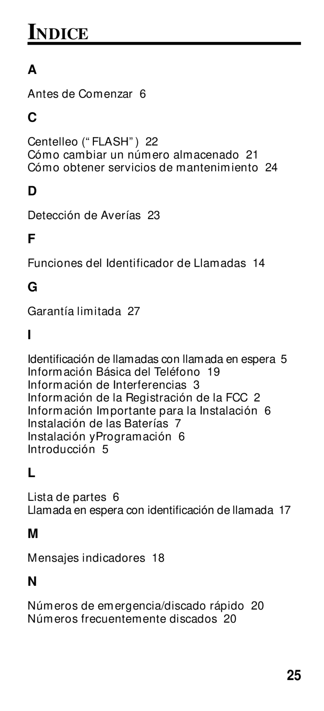 GE 2-9191 manual Indice 