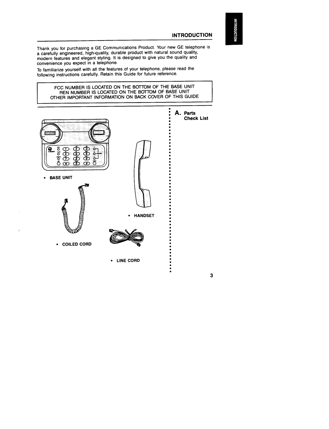 GE 2-9235, 2-9233, 2-9230 manual Introduction, Pans Check List 