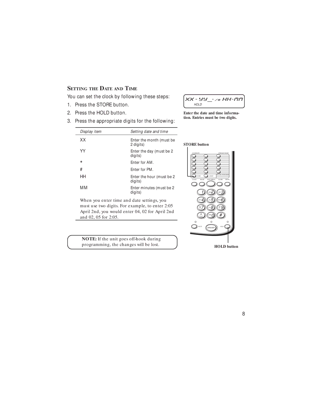 GE 2-9382, 20631670-0001 manual Programming, the changes will be lost 