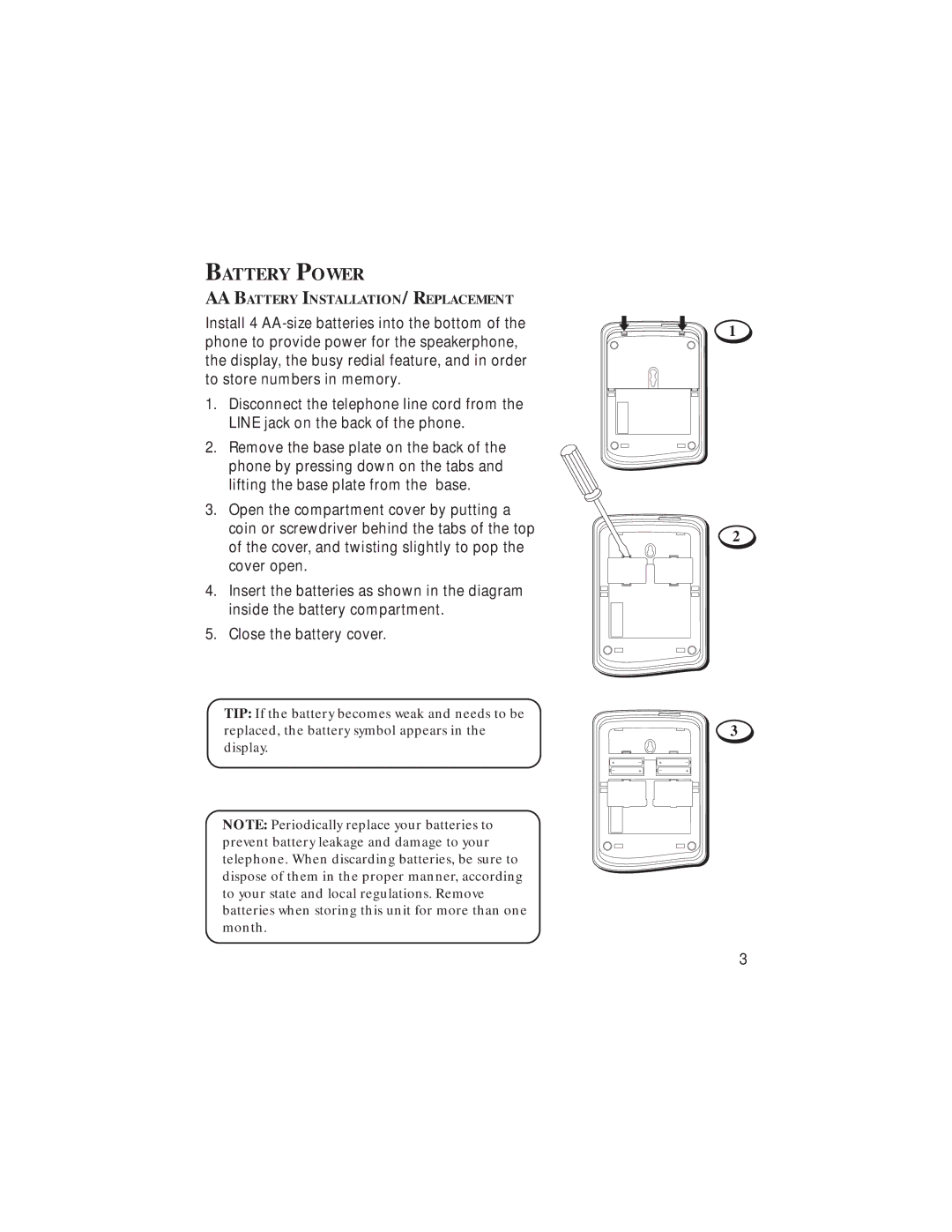 GE 20631670-0001, 2-9382 manual Battery Power 