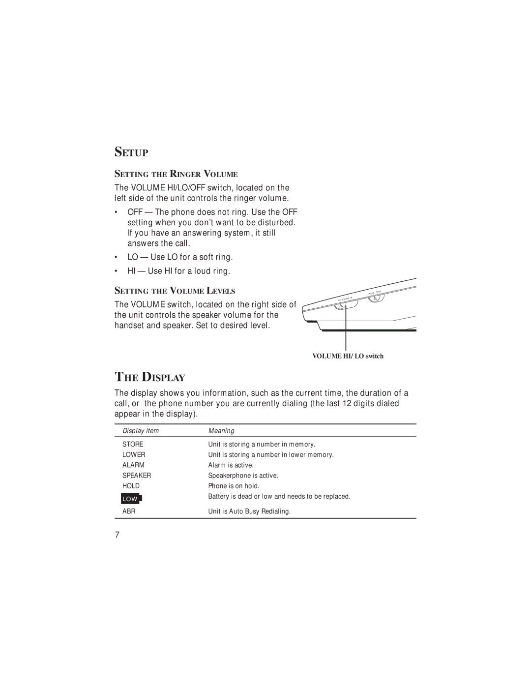 GE 20631670-0001, 2-9382 manual Setup, Display 