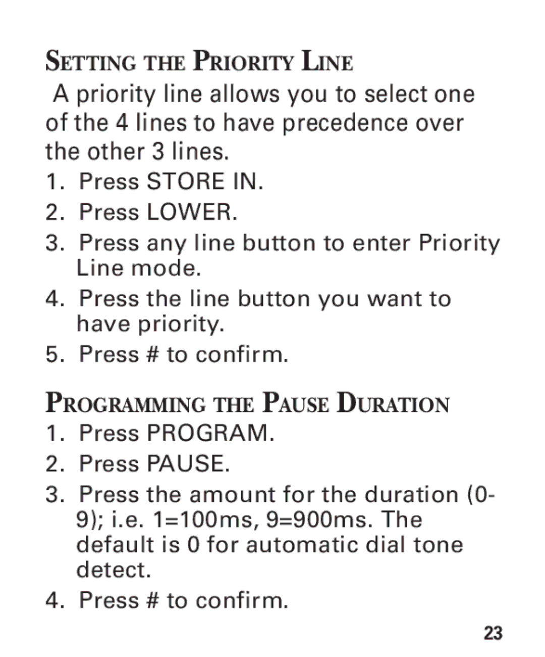 GE 2-9451 manual Setting the Priority Line 