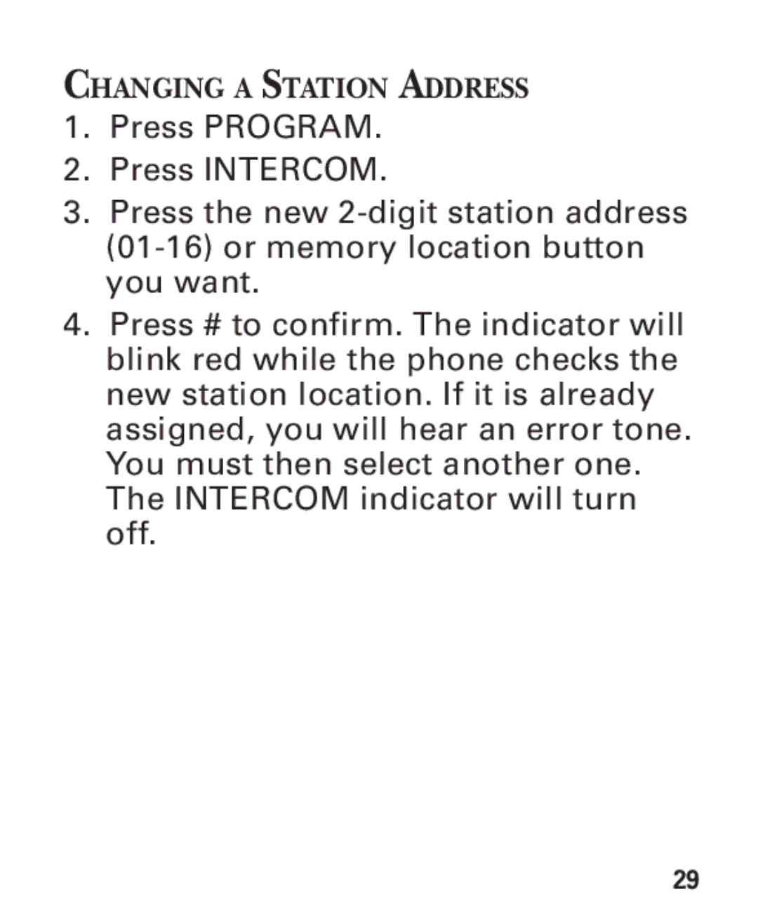 GE 2-9451 manual Changing a Station Address 